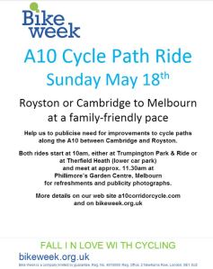 A10 CCC poster for May 18th ride